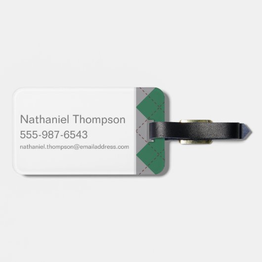 Harry Potter | Slytherin House Pride Crest Bagagelabel (Achterkant horizontaal)