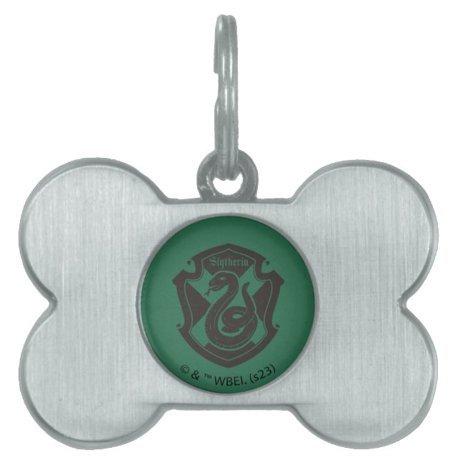 Harry Potter | Slytherin House Pride Crest Huisdieren Naamplaatje (voorkant)