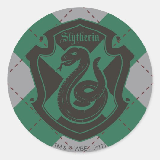 Harry Potter | Slytherin House Pride Crest Ronde Sticker (Voorkant)