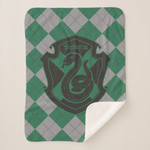 Harry Potter Slytherin House Pride Crest Sherpa Deken