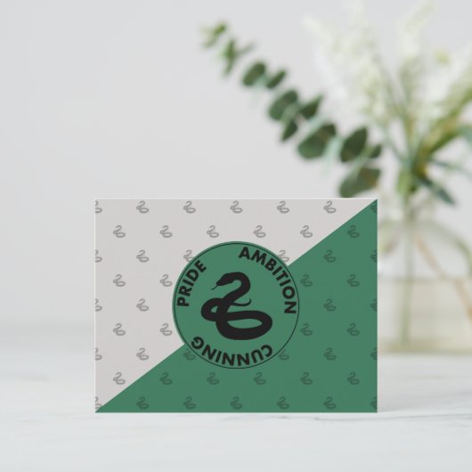 Harry Potter | SLYTHERIN™ House Traits Graphic Briefkaart (Staand voorkant)