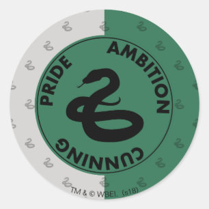 Harry Potter   SLYTHERIN™ House Traits Graphic Ronde Sticker