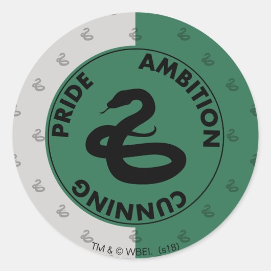 Harry Potter | SLYTHERIN™ House Traits Graphic Ronde Sticker (Voorkant)