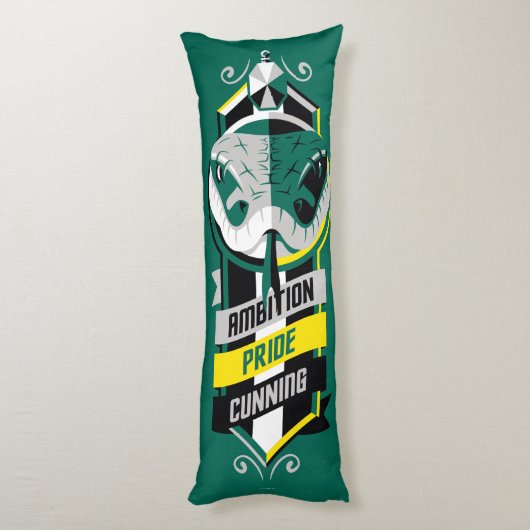 Harry Potter | SLYTHERIN™ House Traits Sigil Lichaamskussen (Achterkant (Verticaal))