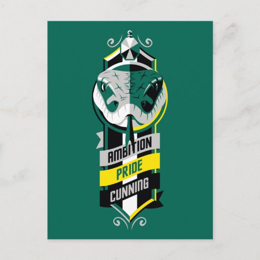 Harry Potter | SLYTHERIN™ Huis Kenmerken Sigil Briefkaart (Voorkant)