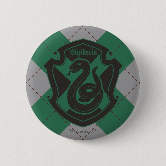 Harry Potter | Slytherin Huis Wapen Ronde Button 5,7 Cm (Voorkant)