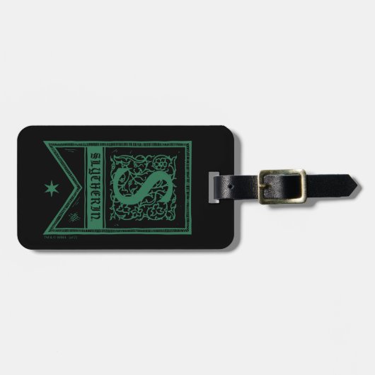 Harry Potter | Slytherin Monogram Banner Bagagelabel (Voorkant horizontaal)