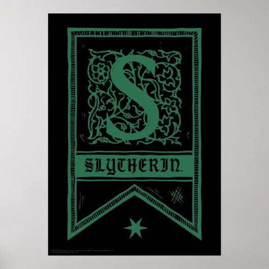 Harry Potter | Slytherin Monogram Banner Poster (Voorkant)