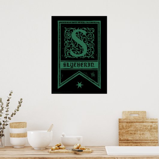 Harry Potter | Slytherin Monogram Banner Poster (Keuken)