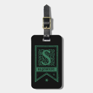 Harry Potter   Slytherin Monogram Vlag Bagagelabel