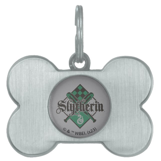 Harry Potter | Slytherin QUIDDITCH™ Crest Huisdieren Naamplaatje (voorkant)