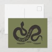 Harry Potter | SLYTHERIN™ Silhouet Typography Briefkaart (Voorkant / Achterkant)