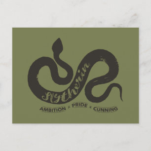 Harry Potter   SLYTHERIN™ Silhouet Typography Briefkaart