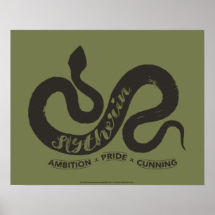 Harry Potter   SLYTHERIN™ Silhouet Typography Poster