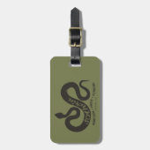 Harry Potter | SLYTHERIN™ Silhouette Typografie Bagagelabel (Voorkant verticaal)