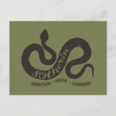 Harry Potter | SLYTHERIN™ Silhouette Typografie Briefkaart (Voorkant)