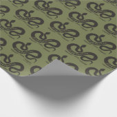 Harry Potter | SLYTHERIN™ Silhouette Typografie Cadeaupapier (Hoek)