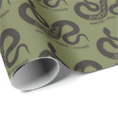 Harry Potter | SLYTHERIN™ Silhouette Typografie Cadeaupapier (Rol Hoek)