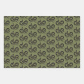 Harry Potter | SLYTHERIN™ Silhouette Typografie Inpakpapier Vel (Voorkant 2)