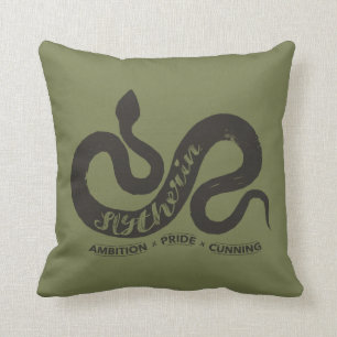 Harry Potter   SLYTHERIN™ Silhouette Typografie Kussen