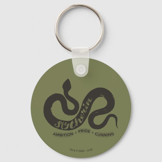 Harry Potter | SLYTHERIN™ Silhouette Typografie Sleutelhanger (Voorkant)