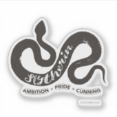 Harry Potter | SLYTHERIN™ Silhouette Typografie Sticker (Voorkant)