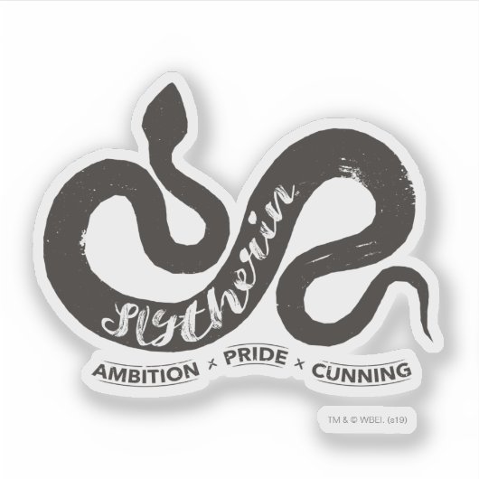 Harry Potter | SLYTHERIN™ Silhouette Typografie Sticker (Voorkant)