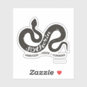 Harry Potter | SLYTHERIN™ Silhouette Typografie Sticker (Vel)