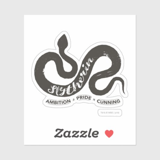 Harry Potter | SLYTHERIN™ Silhouette Typografie Sticker (Vel)