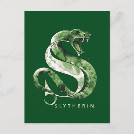 Harry Potter | SLYTHERIN™ Slang Watercolor Briefkaart (Voorkant)