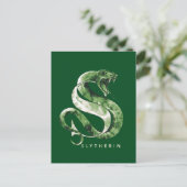 Harry Potter | SLYTHERIN™ Slang Watercolor Briefkaart (Staand voorkant)