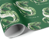 Harry Potter | SLYTHERIN™ Slang Watercolor Cadeaupapier (Rol Hoek)