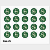 Harry Potter | SLYTHERIN™ Slang Watercolor Ronde Sticker (Vel)