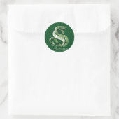Harry Potter | SLYTHERIN™ Slang Watercolor Ronde Sticker (Tas)