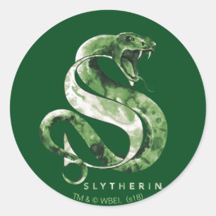 Harry Potter   SLYTHERIN™ Slang Watercolor Ronde Sticker