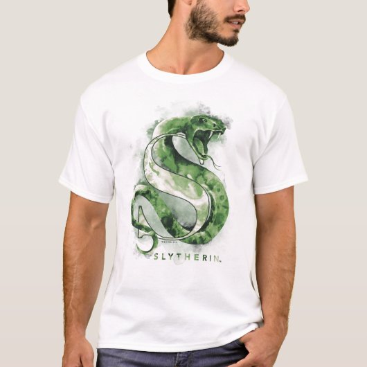 Harry Potter | SLYTHERIN™ Slang Waterverf T-shirt (Voorkant)
