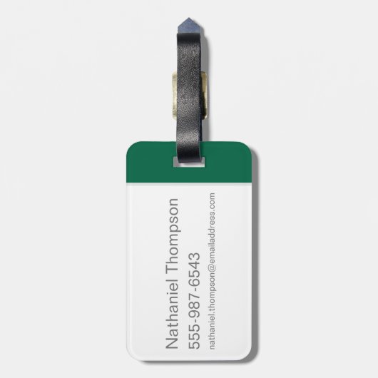 Harry Potter | Slytherin Snake Icon Bagagelabel (Achterkant verticaal)