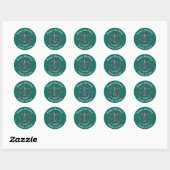 Harry Potter | Slytherin Wapen Groen Ronde Sticker (Vel)