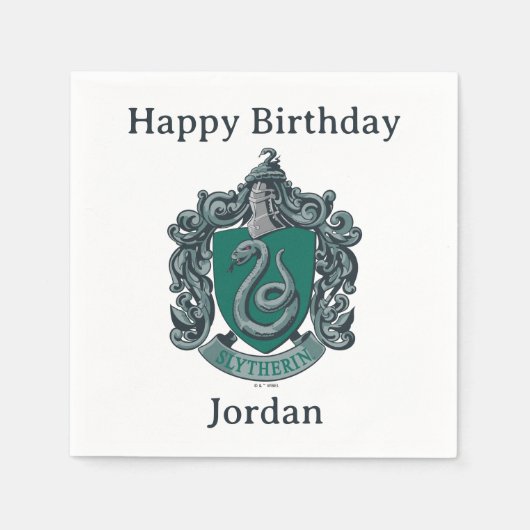 Harry Potter | Slytherin Wapen Groen Servet (Voorkant)