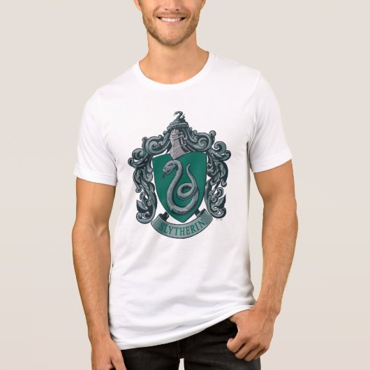 Harry Potter | Slytherin Wapen Groen Tri-Blend Shirt (Voorkant)