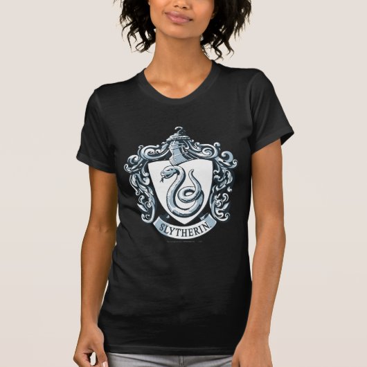 Harry Potter | Slytherin Wapen - Ijsblauw T-shirt (Voorkant)