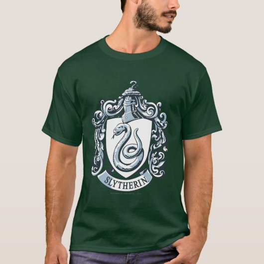 Harry Potter | Slytherin Wapen - Ijsblauw T-shirt (Voorkant)