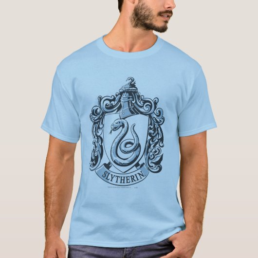 Harry Potter | Slytherin Wapen - Ijsblauw T-shirt (Voorkant)