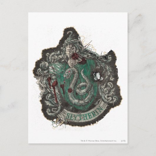 Harry Potter | Slytherin Wapen - Vintage Briefkaart (Voorkant)