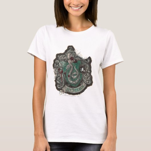 Harry Potter | Slytherin Wapen - Vintage T-shirt (Voorkant)