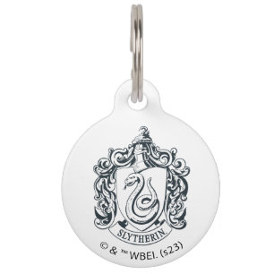 Harry Potter   Slytherin Wapen - Zwart en Wit Huisdierpenning