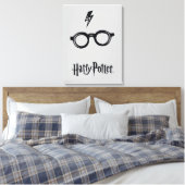 Harry Potter Spel| Bliksemauto en bril Canvas Afdruk (Insitu (Slaapkamer))