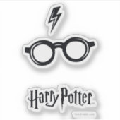 Harry Potter Spel| Bliksemauto en bril Sticker (Voorkant)