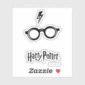 Harry Potter Spel| Bliksemauto en bril Sticker (Vel)