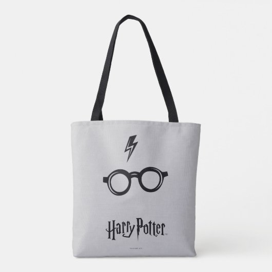 Harry Potter Spel| Bliksemauto en bril Tote Bag (Achterkant)